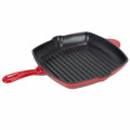 Emaille Gusseisen Square Grill Pan 28cm mit doppelten Ausgießer